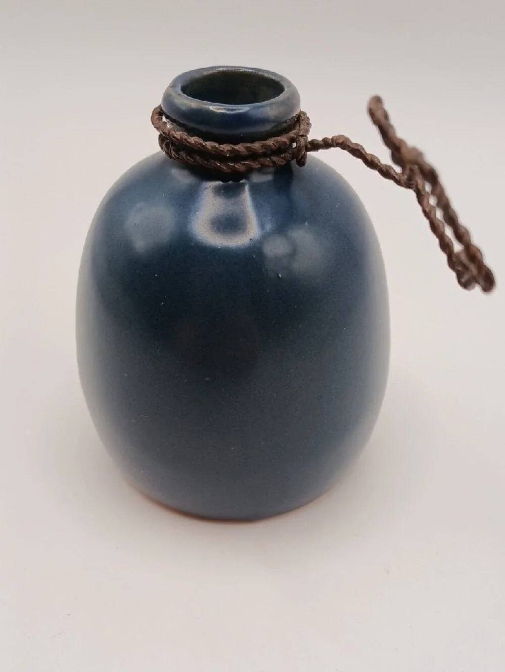 Honey & Me Small Blue Ceramic Vase with Wire Star